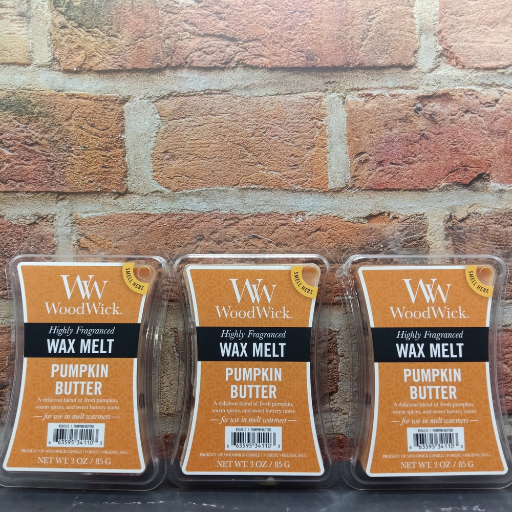 WoodWick Pumpkin Butter Wax Melts (Lot of 3)